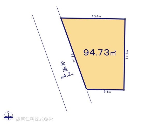G00379415 埼玉県川越市大字並木 土地 1980万円【区画図】