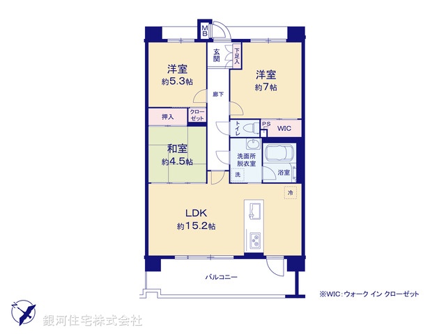 G00379428 東京都町田市忠生２丁目 中古マンション 2799万円【間取図】