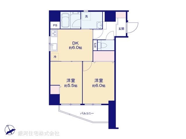 G00379564 東京都荒川区東日暮里１丁目 中古マンション 3699万円【間取図】