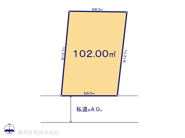 G00379633 千葉県流山市大字東深井 土地 1800万円【区画図】