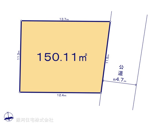 G00379642 神奈川県厚木市金田 土地 2180万円【区画図】