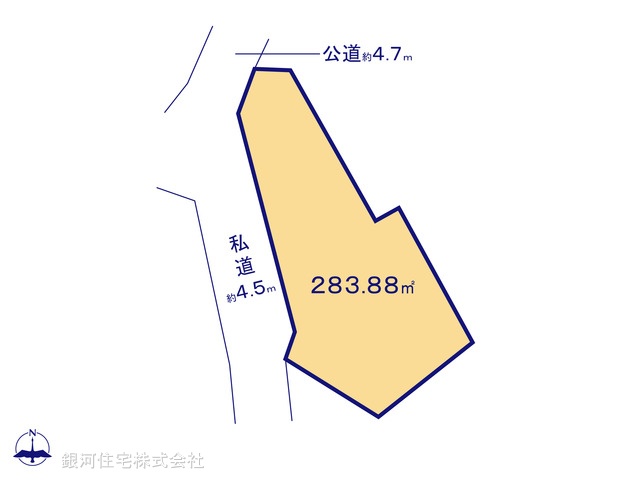 G00379698 神奈川県秦野市東田原 土地 1480万円【区画図】
