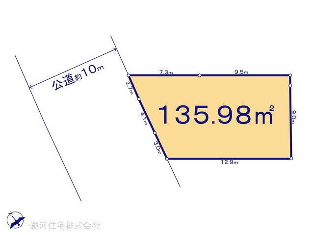 G00379723 東京都武蔵村山市岸１丁目 土地 1850万円【区画図】