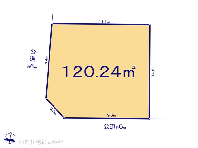 G00379742 神奈川県厚木市下依知２丁目 土地 2490万円【区画図】
