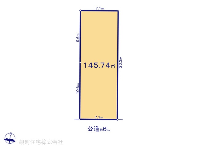 G00379743 神奈川県厚木市下依知２丁目 土地 2490万円【区画図】
