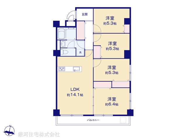G00379778 神奈川県横浜市戸塚区名瀬町 中古マンション 2480万円【間取図】