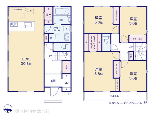 G00379809 神奈川県横浜市金沢区富岡西４丁目 新築一戸建て 5790万円【間取図】