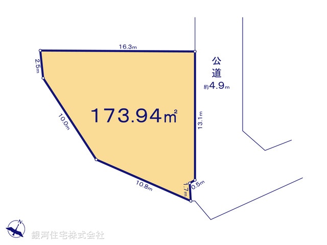 G00379816 神奈川県平塚市万田 土地 1380万円【区画図】