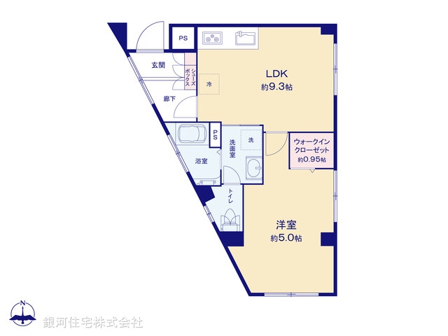 G00379817 東京都港区高輪３丁目 中古マンション 3999万円【間取図】
