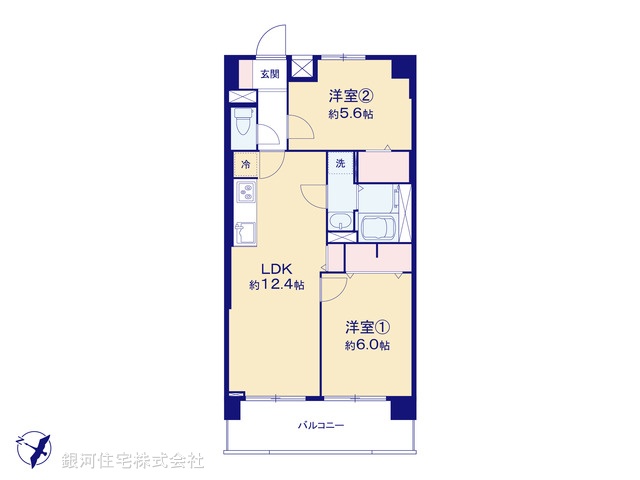 G00379916 東京都立川市上砂町５丁目 中古マンション 1490万円【間取図】