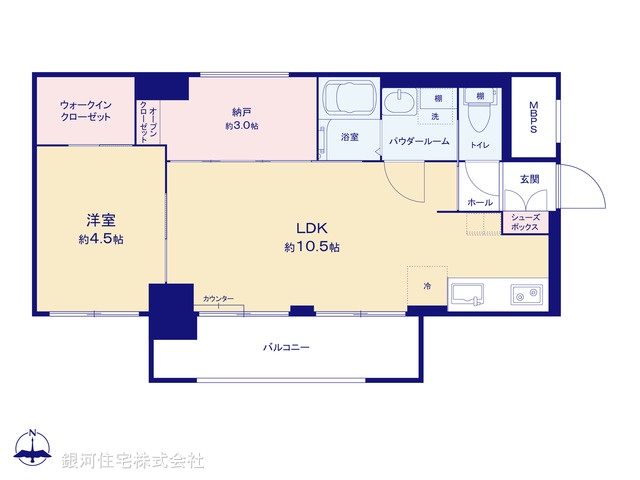 G00379930 東京都台東区西浅草２丁目 中古マンション 3980万円【間取図】
