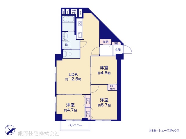 G00379952 埼玉県越谷市北越谷４丁目 中古マンション 1798万円【間取図】