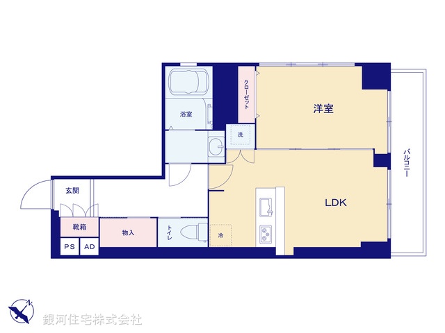 G00379969 千葉県市川市行徳駅前４丁目 中古マンション 1888万円【間取図】