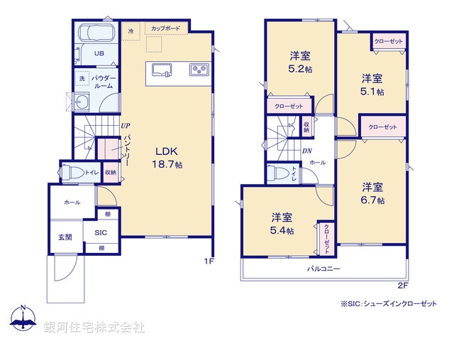G00380030 神奈川県横浜市金沢区平潟町 新築一戸建て 5790万円【間取図】