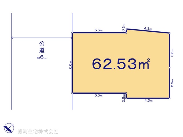 G00380033 千葉県市川市福栄１丁目 土地 4720万円【区画図】