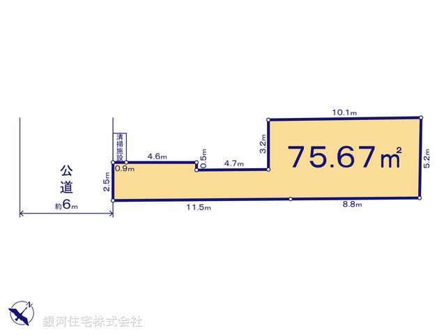 G00380038 千葉県市川市福栄１丁目 土地 4250万円【区画図】