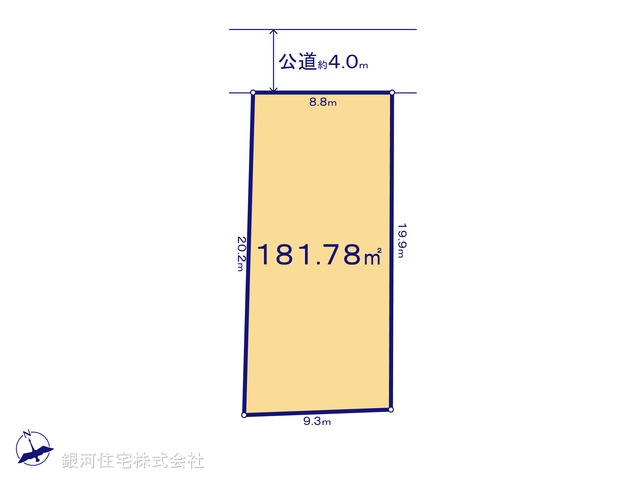 G00380040 神奈川県藤沢市鵠沼海岸４丁目 土地 5940万円【区画図】