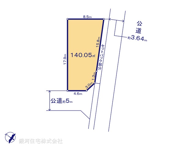 G00380133 千葉県野田市山崎 土地 2390万円【区画図】