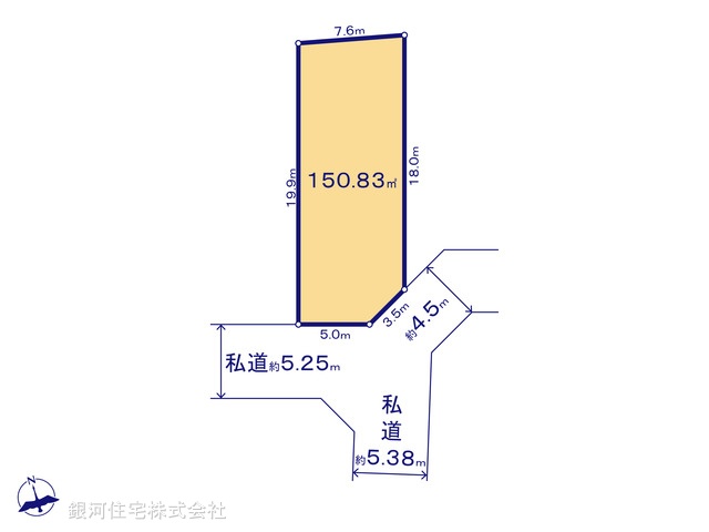 G00380146 東京都八王子市中野上町３丁目 土地 2790万円【区画図】