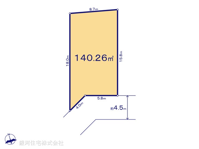 G00380147 東京都八王子市中野上町３丁目 土地 2690万円【区画図】