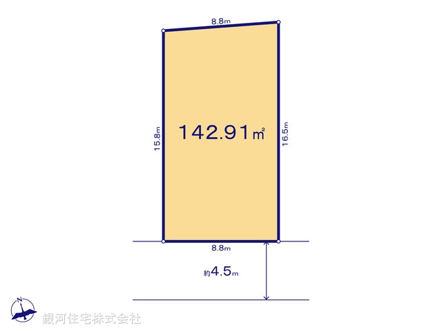 G00380148 東京都八王子市中野上町３丁目 土地 2690万円【区画図】