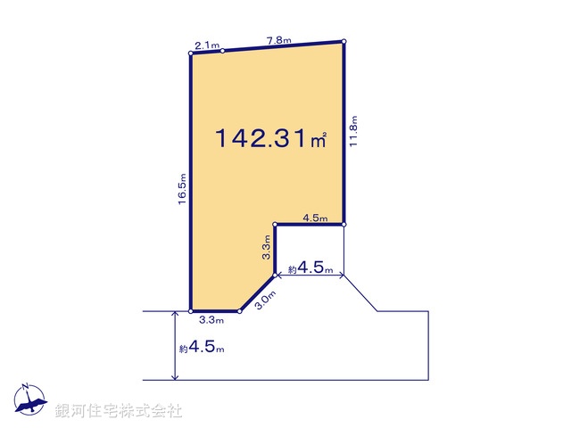 G00380149 東京都八王子市中野上町３丁目 土地 2890万円【区画図】