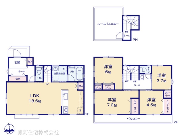 G00380459 神奈川県横浜市南区別所中里台 新築一戸建て 4980万円【間取図】