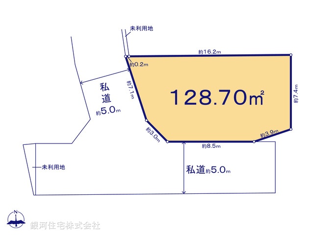 G00380469 東京都東村山市秋津町４丁目 土地 4280万円【区画図】