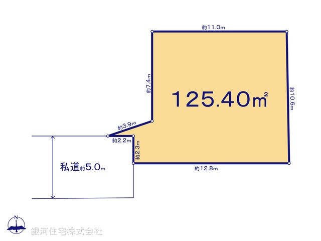 G00380470 東京都東村山市秋津町４丁目 土地 3880万円【区画図】