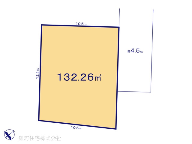G00380495 神奈川県伊勢原市上粕屋 土地 1580万円【区画図】
