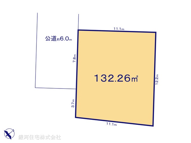 G00380496 神奈川県伊勢原市上粕屋 土地 1730万円【区画図】