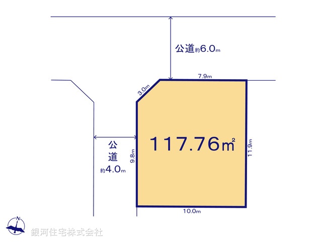 G00380517 埼玉県三郷市上彦名 土地 2860万円【区画図】