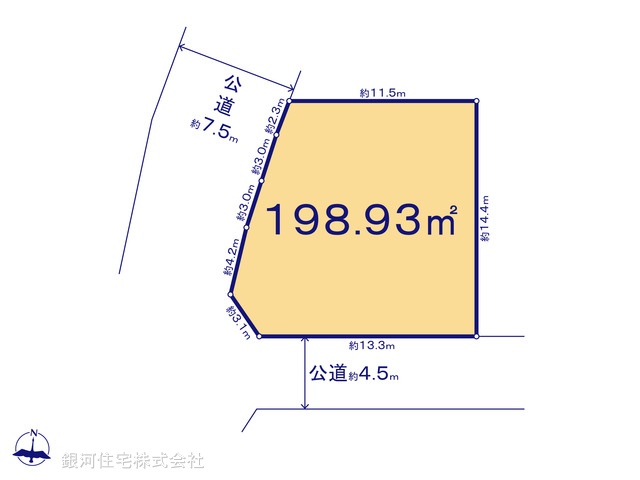 G00380518 神奈川県横浜市港南区上永谷１丁目 土地 4980万円【区画図】