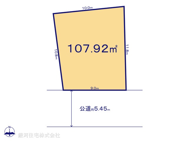 G00380519 東京都杉並区和田２丁目 土地 1億780万円【区画図】