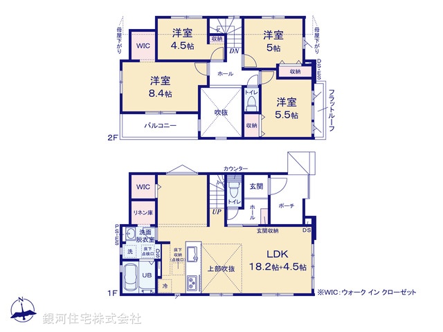 G00380575 千葉県我孫子市湖北台３丁目 新築一戸建て 3699万円【間取図】