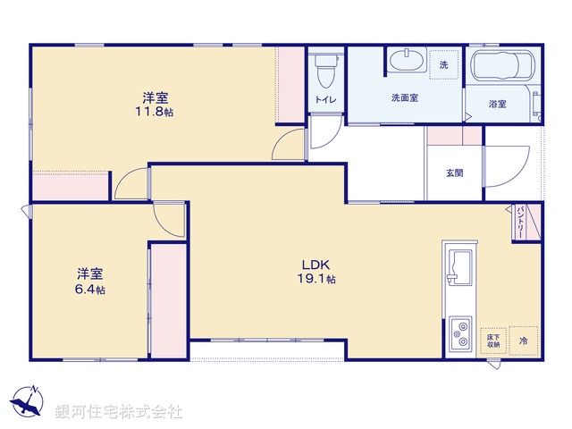 G00380599 千葉県富里市七栄 新築一戸建て 3380万円【間取図】