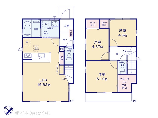 G00380682 千葉県市川市大和田５丁目 新築一戸建て 4790万円【間取図】