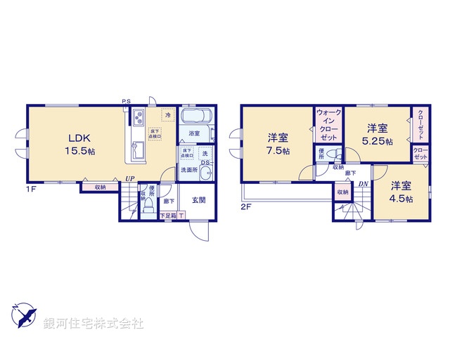 G00380683 千葉県市川市大和田５丁目 新築一戸建て 5190万円【間取図】