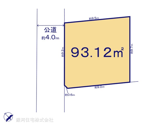 G00380713 埼玉県入間市東町１丁目 土地 1180万円【区画図】