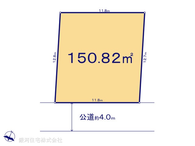 G00380726 神奈川県大和市南林間７丁目 土地(建築条件付土地) 3880万円【区画図】