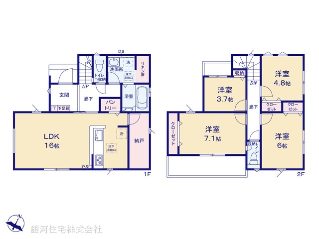 G00380812 神奈川県横須賀市汐見台３丁目 新築一戸建て 3890万円【間取図】