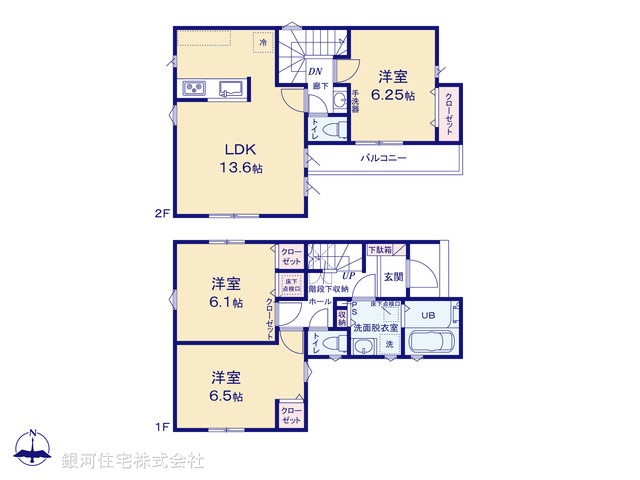 G00380839 千葉県市川市曽谷７丁目 新築一戸建て 3180万円【間取図】