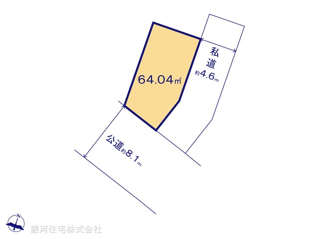 G00380865 東京都板橋区中台１丁目 土地(建築条件付土地) 5380万円【区画図】
