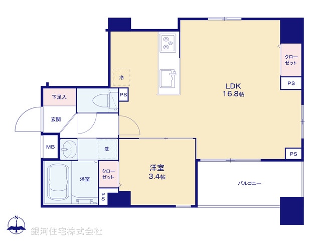 G00380925 東京都台東区浅草７丁目 中古マンション 5980万円【間取図】
