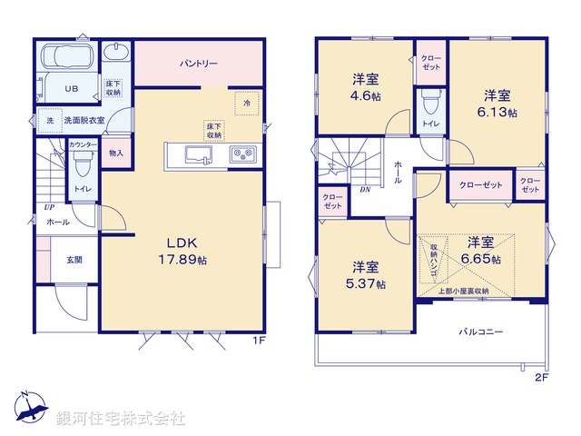 G00380947 神奈川県横浜市旭区笹野台３丁目 新築一戸建て 5480万円【間取図】