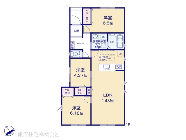 G00380952 千葉県柏市酒井根２丁目 新築一戸建て 3780万円【間取図】