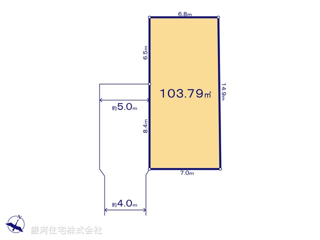G00380972 神奈川県大和市西鶴間４丁目 土地(建築条件付土地) 3380万円【区画図】