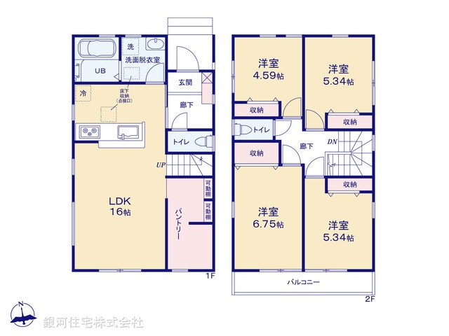G00381000 埼玉県さいたま市岩槻区大字平林寺 新築一戸建て 2880万円【間取図】