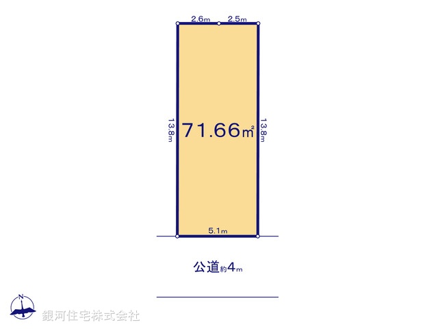 G00381030 東京都立川市羽衣町２丁目 土地 3680万円【区画図】