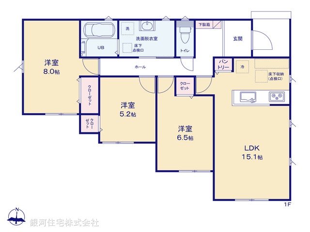G00381040 東京都八王子市大谷町 新築一戸建て 2980万円【間取図】